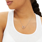 Personalized Necklace Twin Hearts
